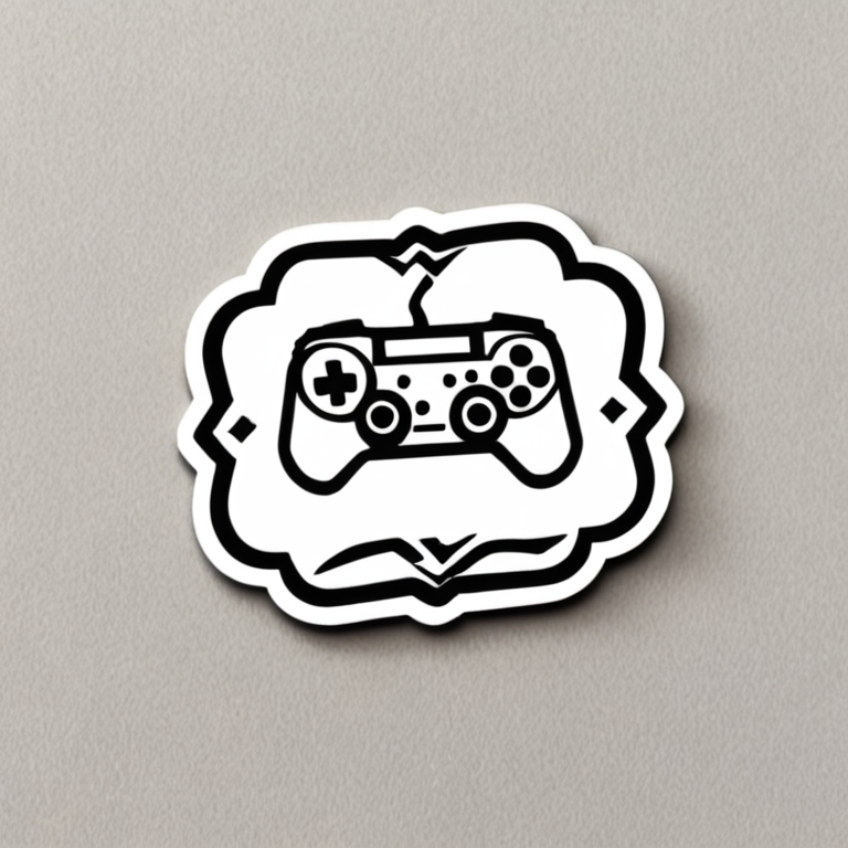 One Sticker for game developers in white background