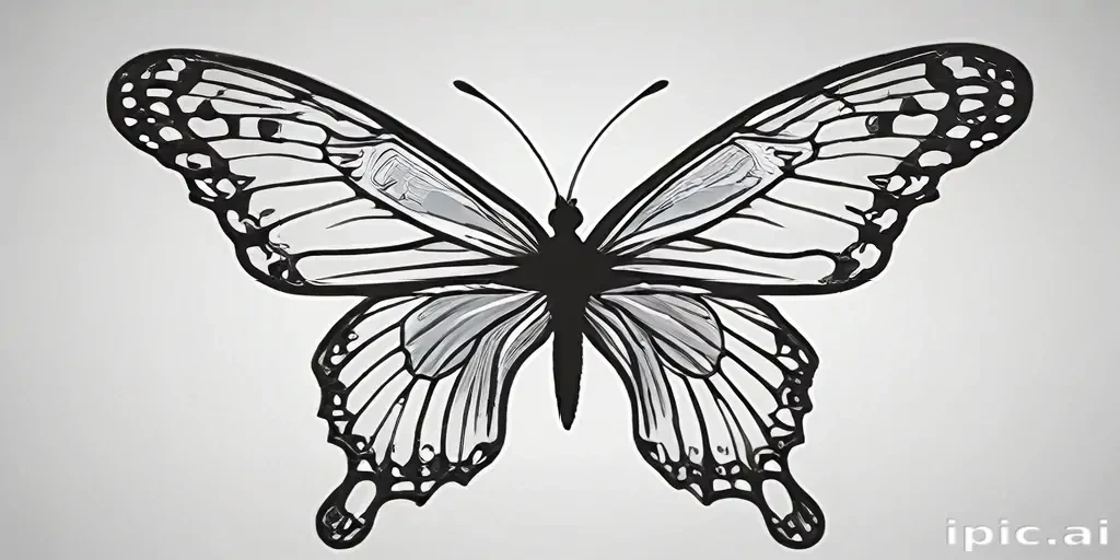 black butterfly outline