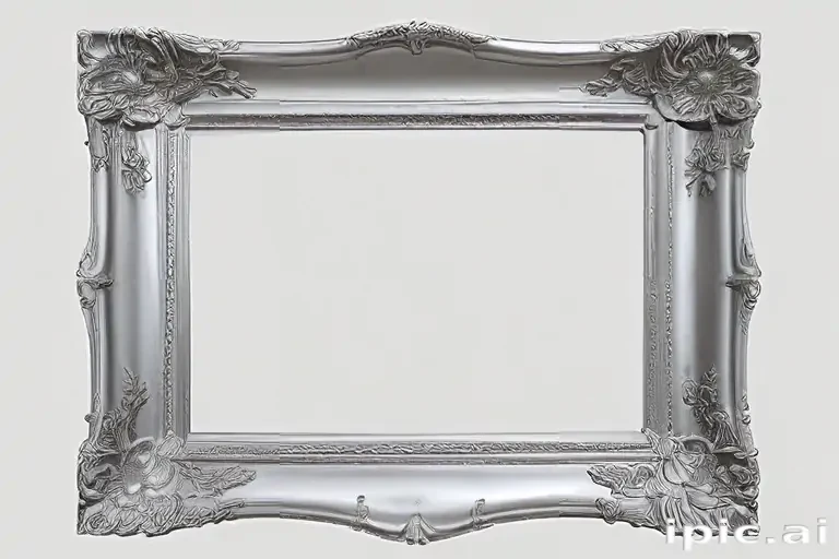 silver picture frame png