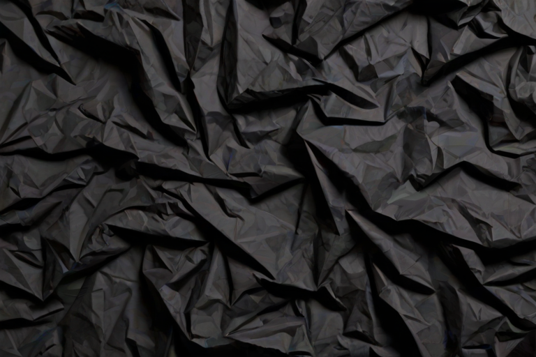 crinkled black paper