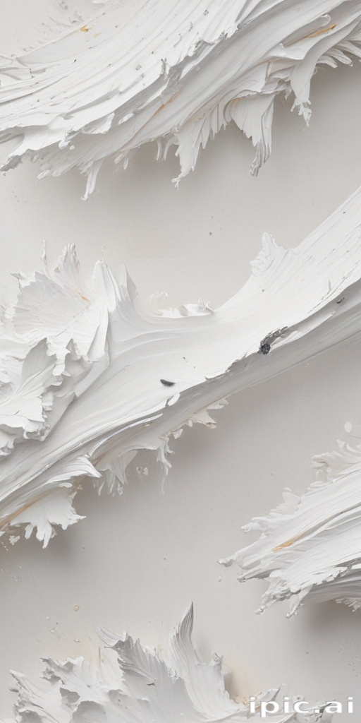 Textured White Abstract Art Featuring Dynamic Layers and Flowing Lines
