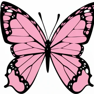 clipart pink butterfly