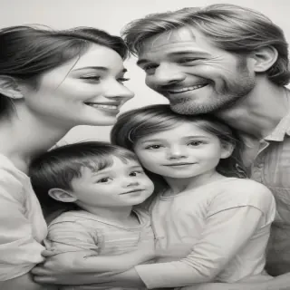 drawings of family
