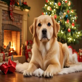 christmas dog wallpaper cute