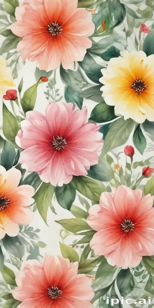 flower watercolor background
