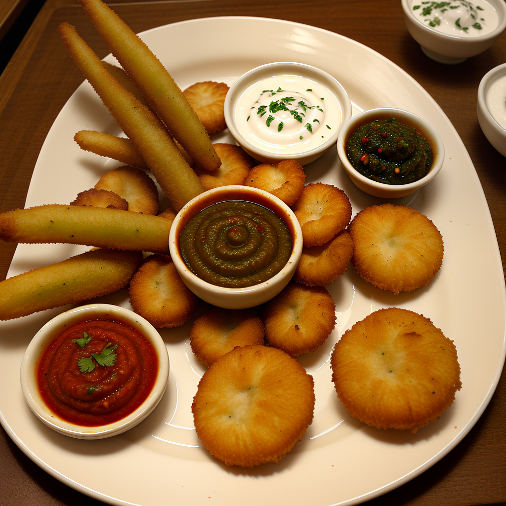 deep fried appetizer served with chutney
