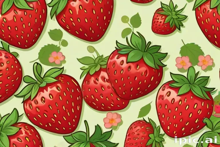cute strawberry background