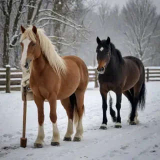 pictures of christmas horses