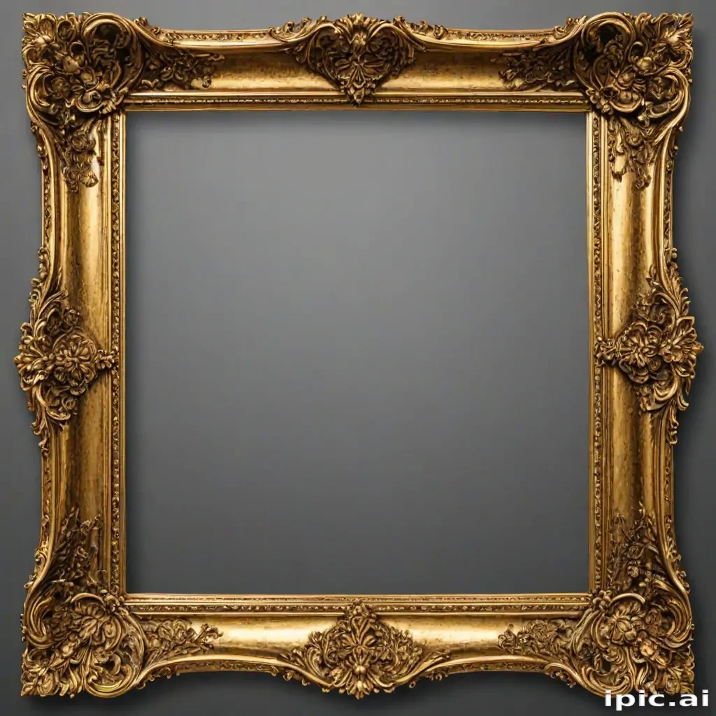 golden frame png transparent