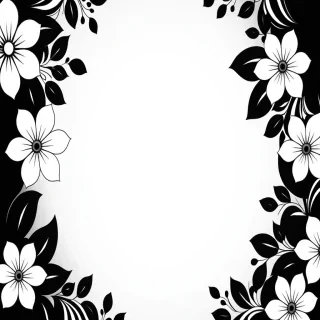 black and white flower background