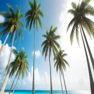palm trees transparent
