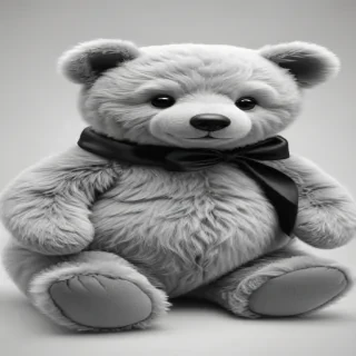 teddy bear clipart black and white