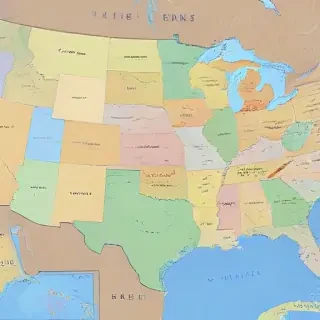 map of united states with states