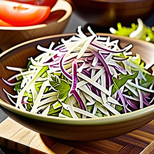 shredded salad ingredient in 2-down cuisine