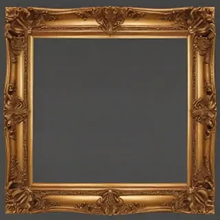 rectangle gold frame png
