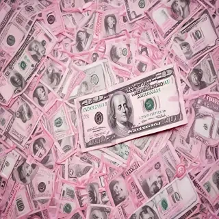 pink money background