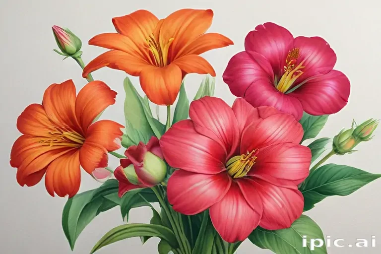 flower color drawings