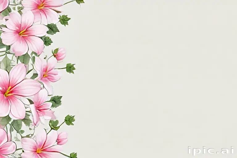 transparent flower border