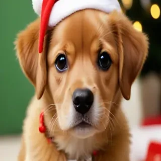 christmas dog wallpaper cute