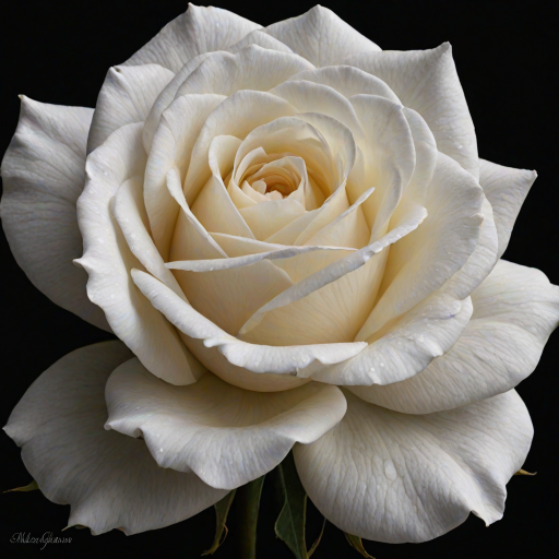 white rose on black