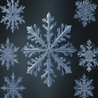 transparent snowflakes