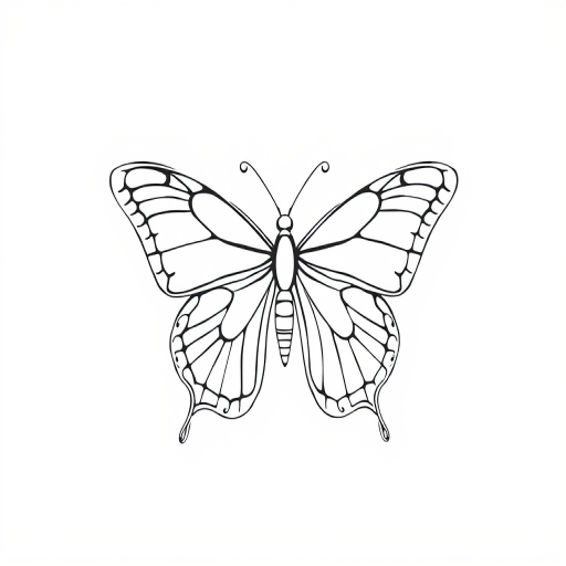 butterfly drawing outline