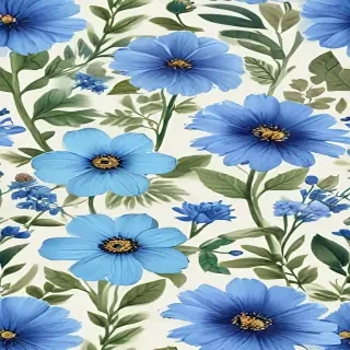 blue flowers clipart