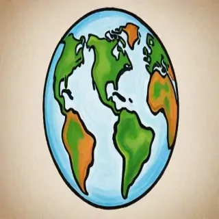 earth cartoon drawing