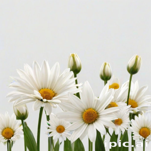 flowers white background