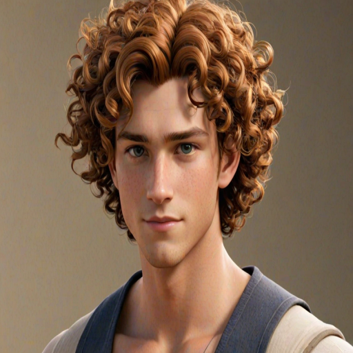 popular male cartoon characters with curly hair