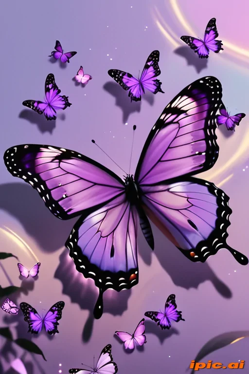 aesthetic purple butterfly