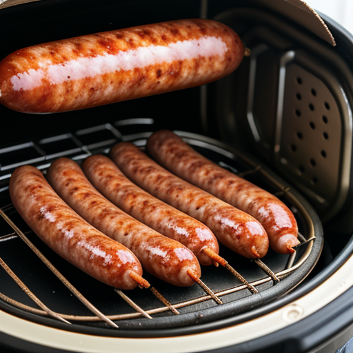 what temperature to cook smoked sausage in air fryer
