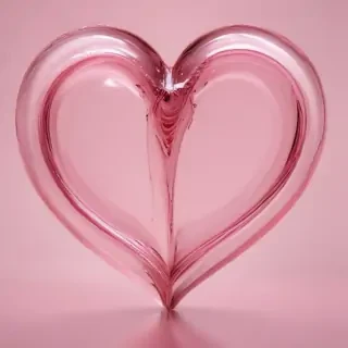 transparent pink heart