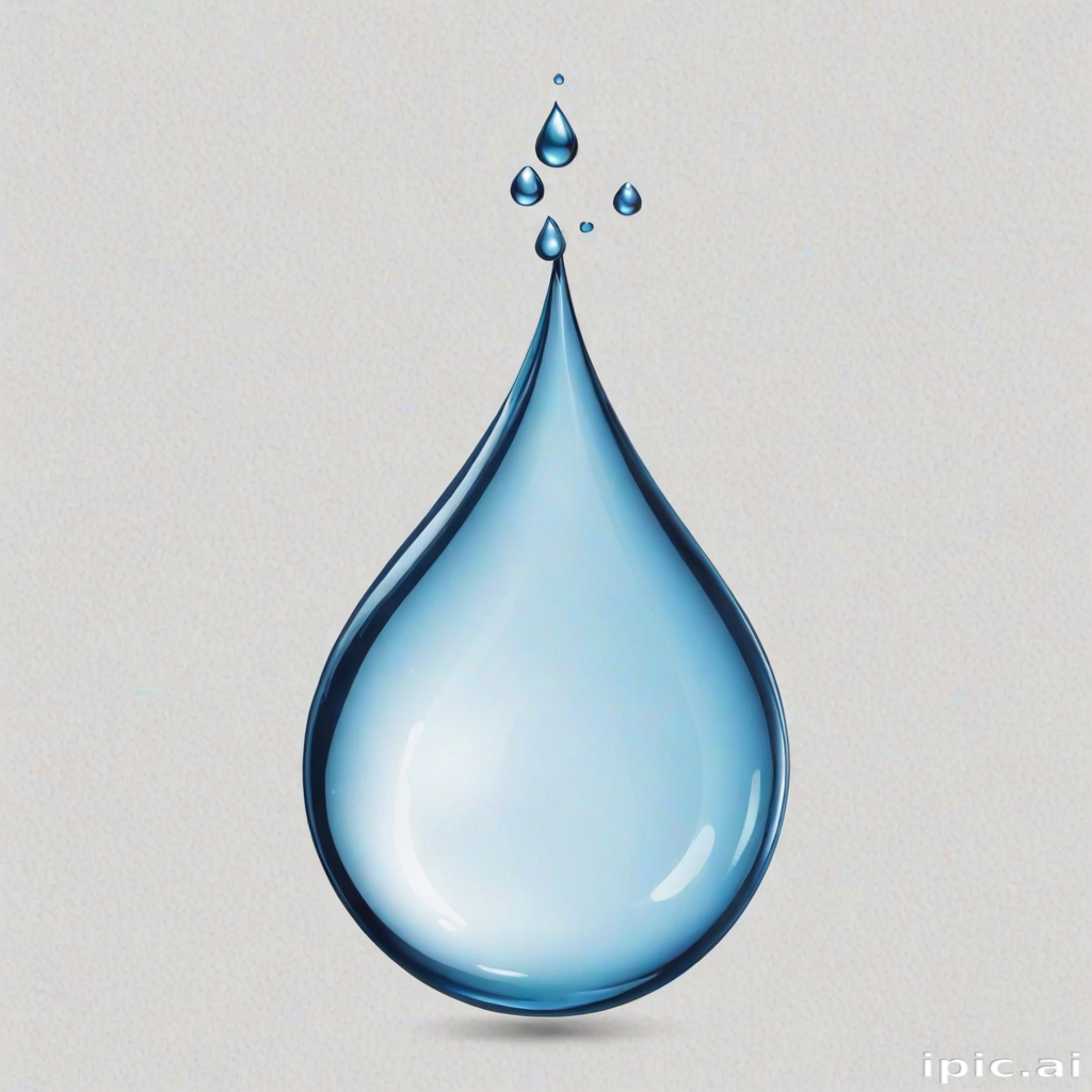 Beautifully Captured Water Droplet with Subtle Reflection and Light Effects