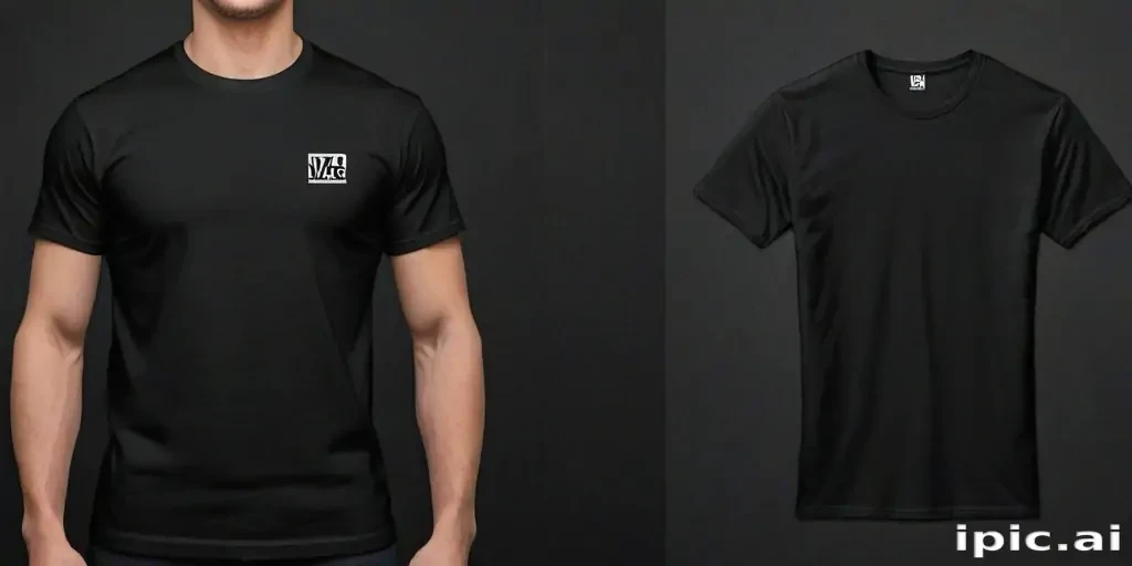 black t shirt mockup