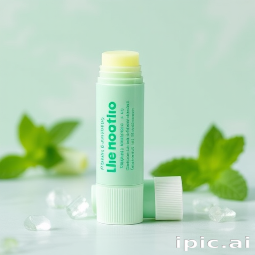 Pastel mint green lip balm "Fresh Mojito" offering a sheer wash of color, cooling sensation, and nourishing ingredients for a playful and moisturizing lip treatment