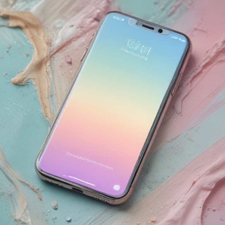 Stylish Smartphone Displaying a Beautiful Gradient Background on ...
