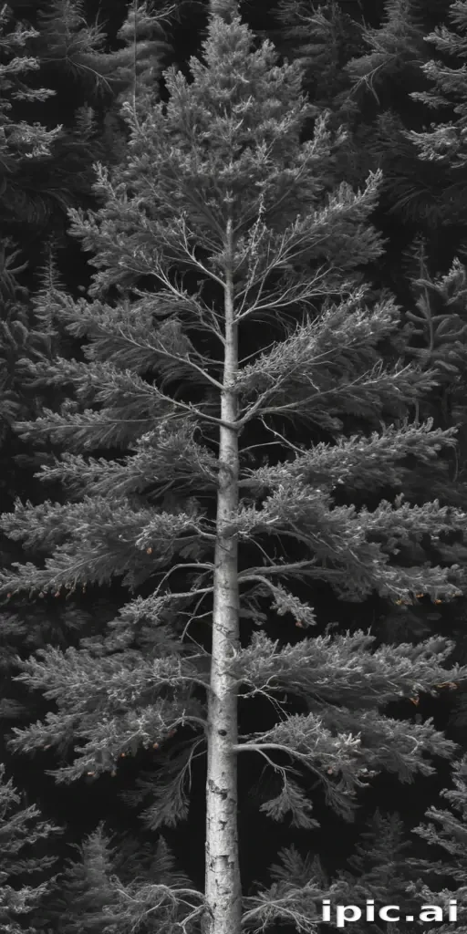 black and white pine tree clip art