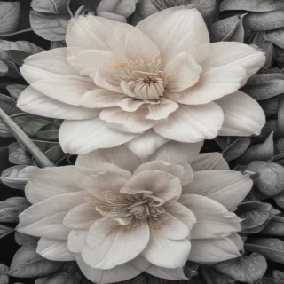 pencil drawn flowers