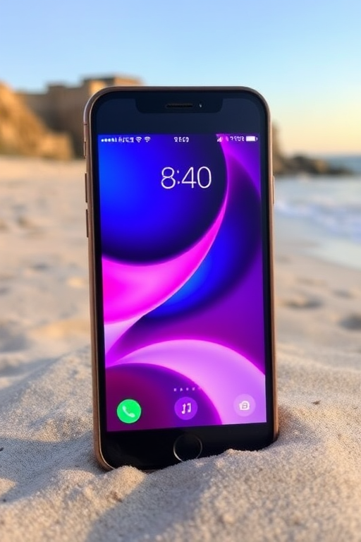 beach iphone