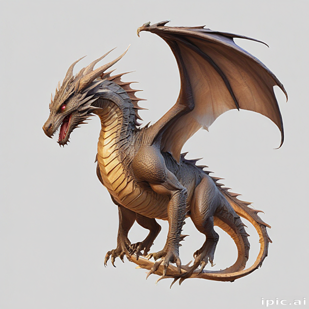 Majestic Dragon with Impressive Wings and Fierce Expression Captured in ...