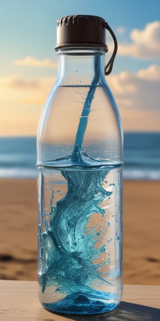water bottle drawing