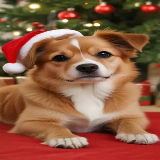 wallpaper christmas dog