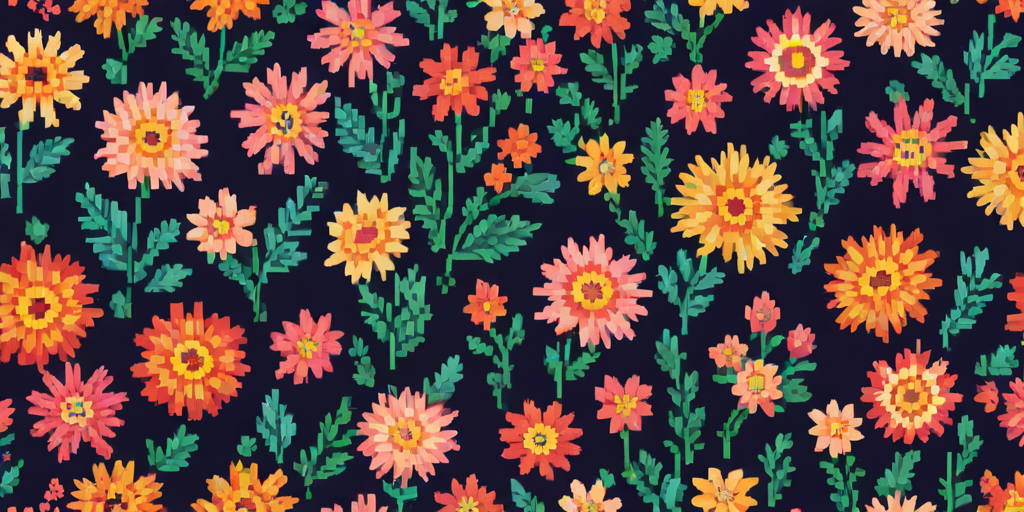 pixel flowers