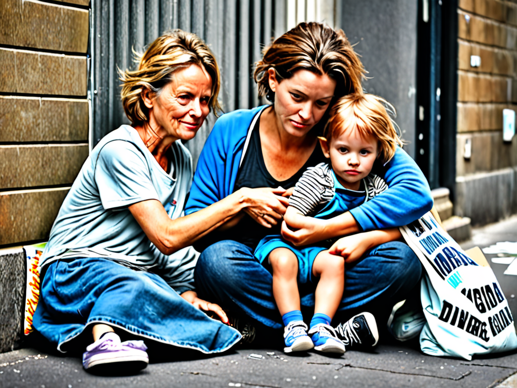 Homeless women with kids