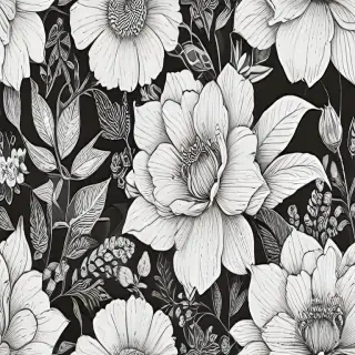 flower line work