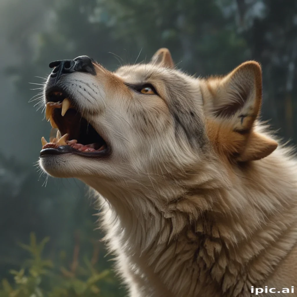 wolf howling png