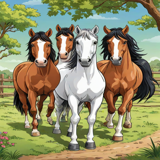 horses cartoon