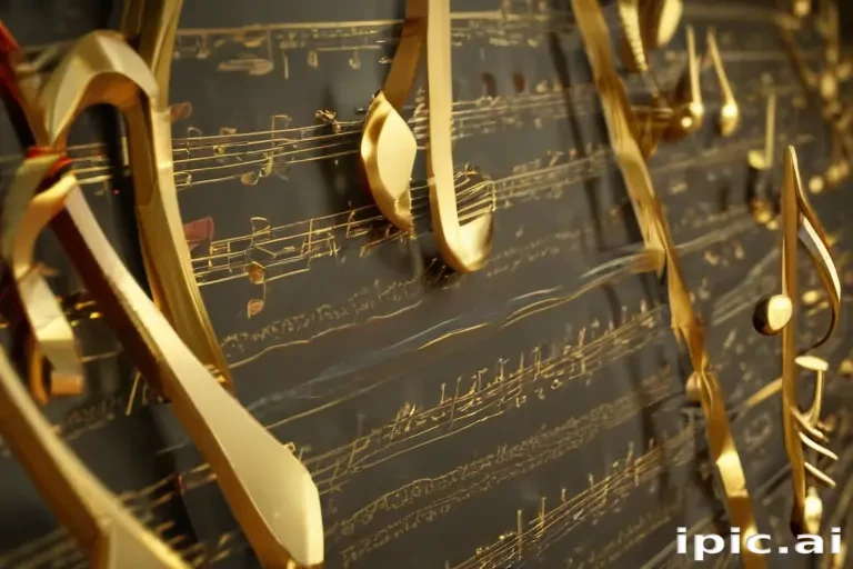 gold music notes