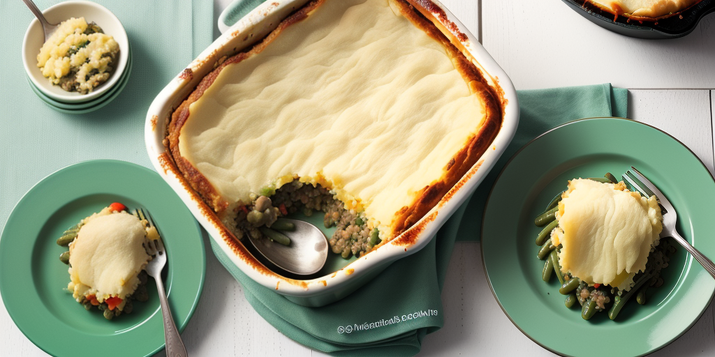 shepherd's pie with green beans
